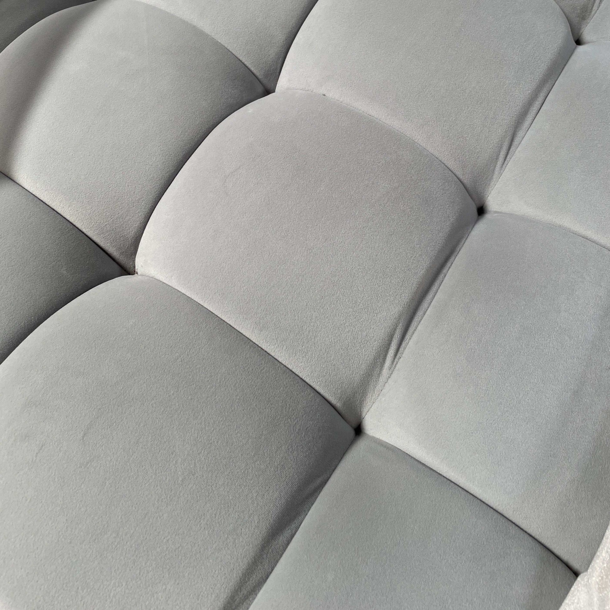 Lipa Gray Velvet Double Chaise "U" Shape Sectional Sofa - Ornate Home