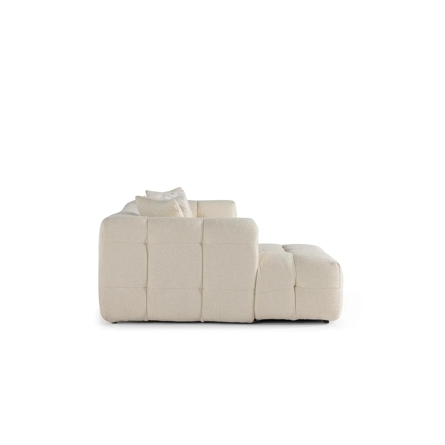 Brooklyn Ivory Boucle L Shape Sectional Sofa - Ornate Home